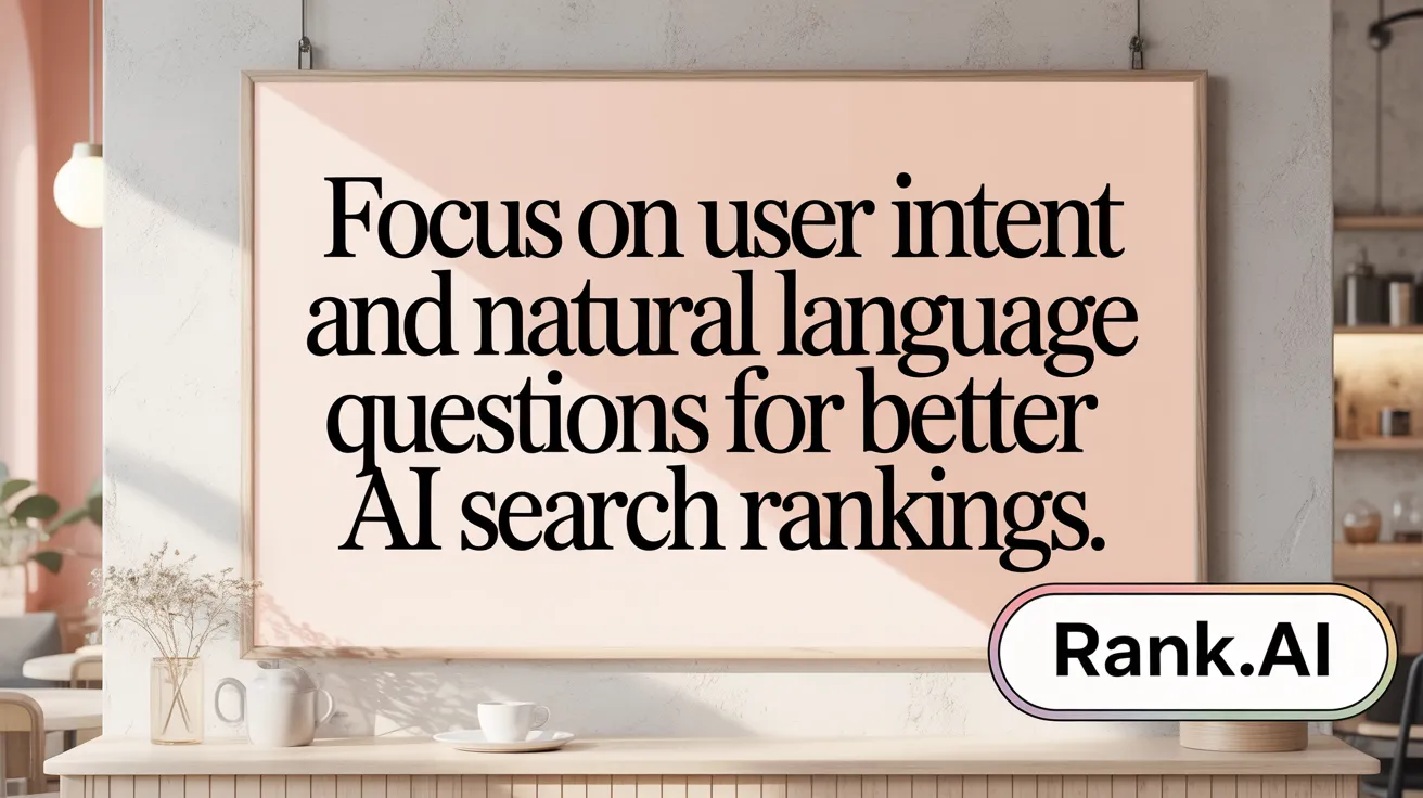 Focus on User Intent and Natural Language Questions for Better AI Search Rankings