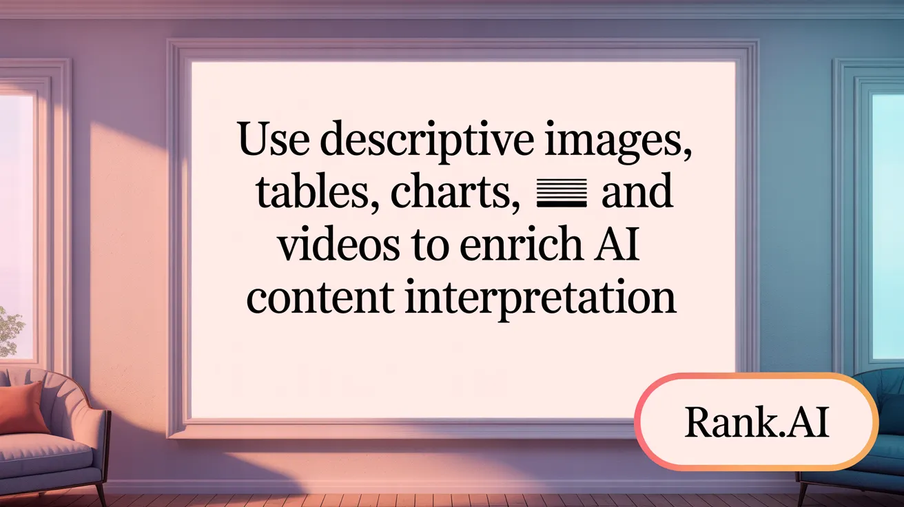 Use Descriptive Images, Tables, Charts, and Videos to Enrich AI Content Interpretation
