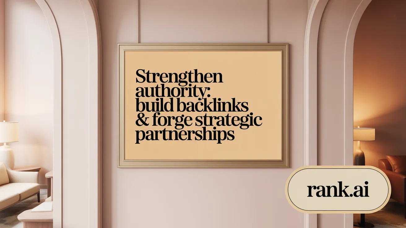 Strengthen Authority: Build Backlinks &amp; Forge Strategic Partnerships