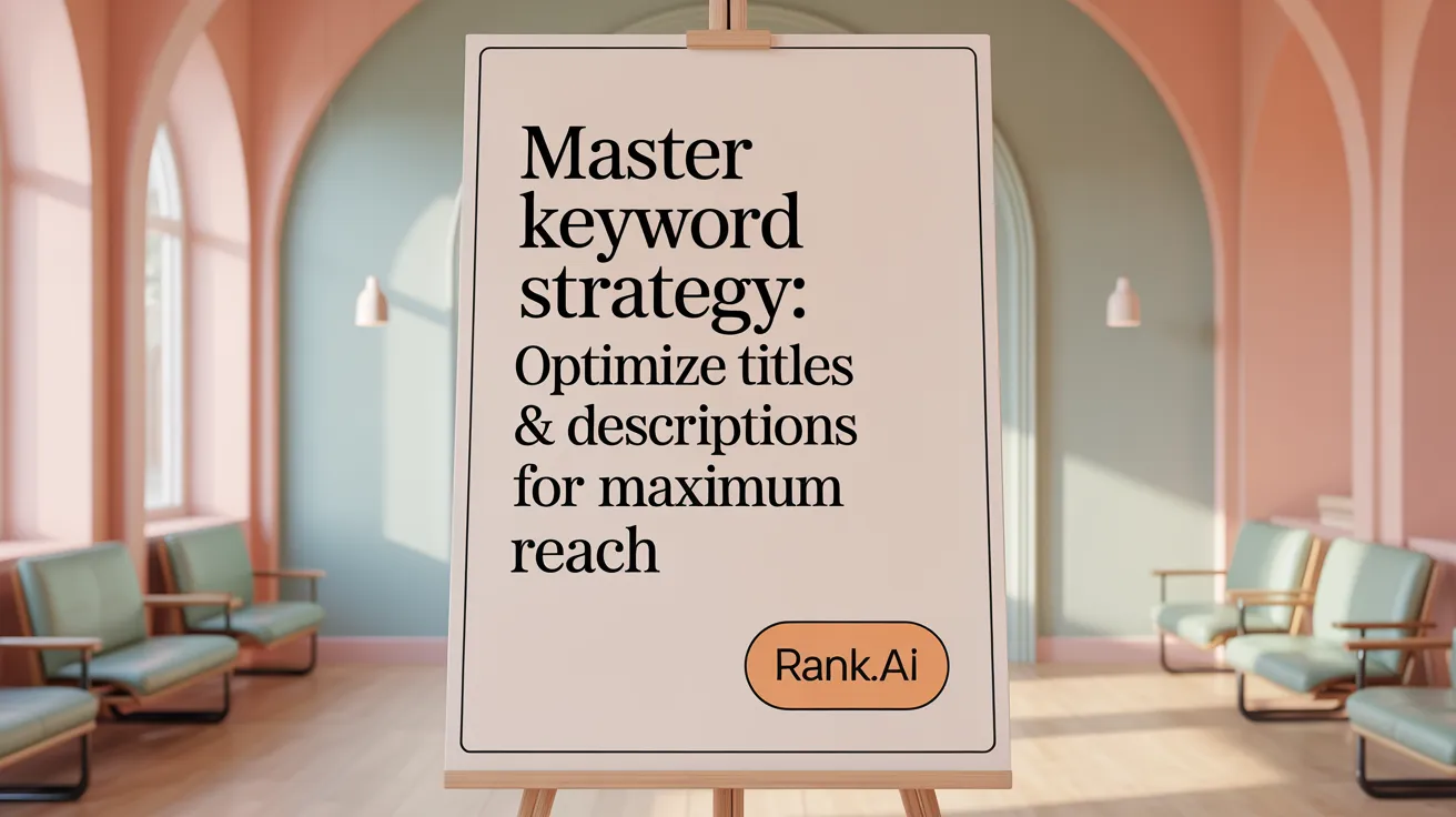 Master Keyword Strategy: Optimize Titles &amp; Descriptions for Maximum Reach