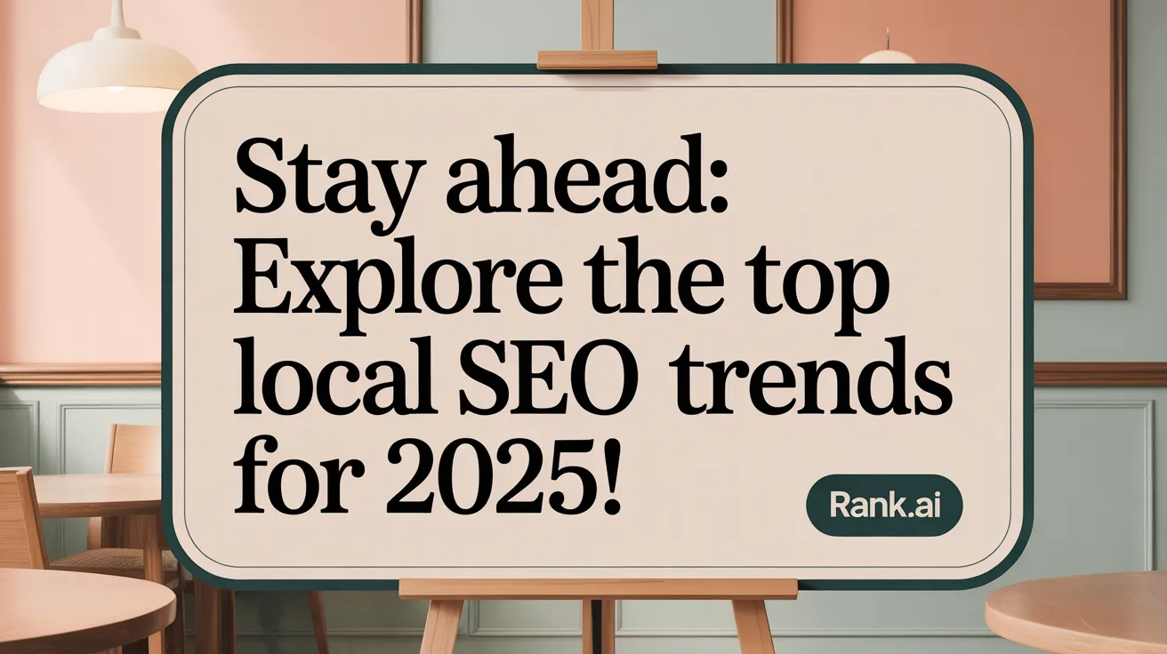 Stay Ahead: Explore the Top Local SEO Trends for 2025!