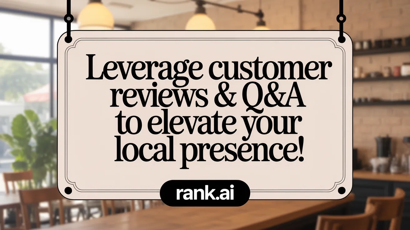 Leverage Customer Reviews & Q&A to Elevate Your Local Presence!
