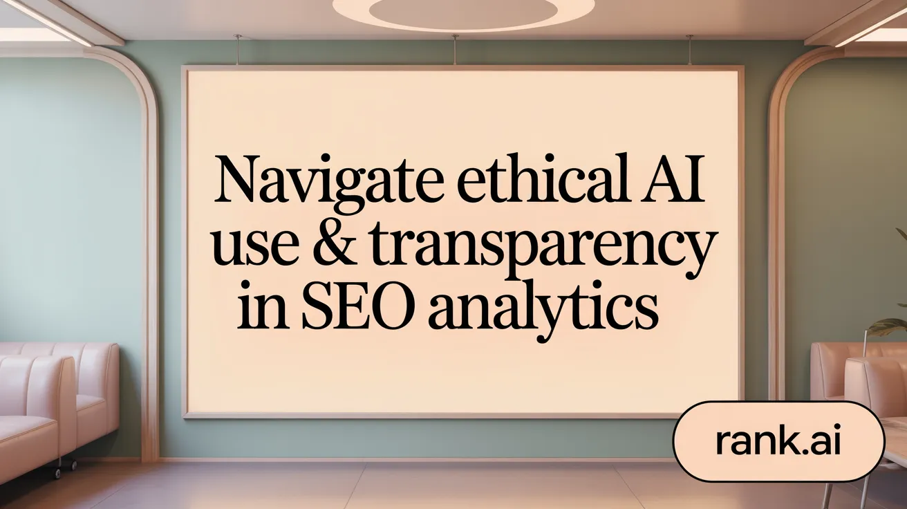 Navigate Ethical AI Use &amp; Transparency in SEO Analytics