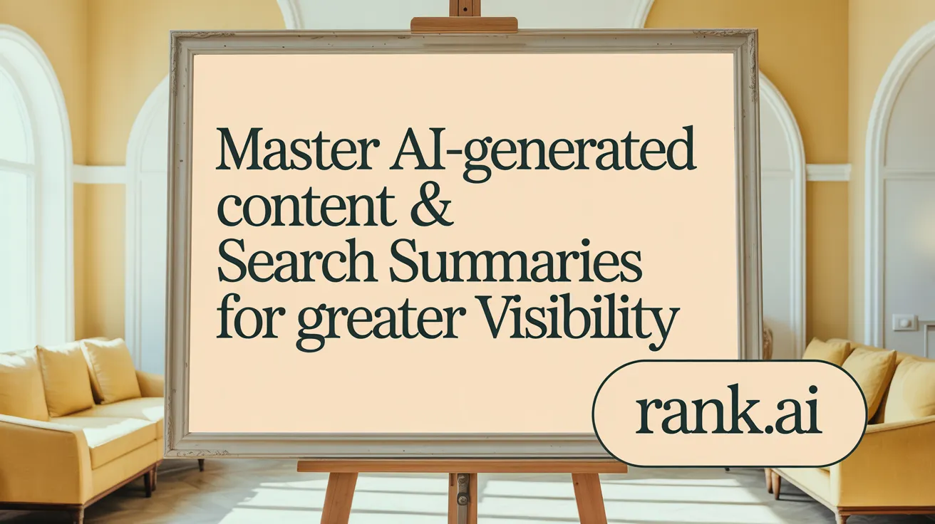 Master AI-Generated Content &amp; Search Summaries for Greater Visibility