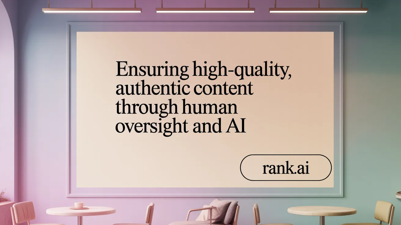 Ensuring High-Quality, Authentic Content Through Human Oversight and AI