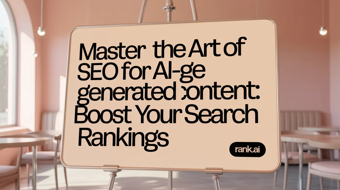 Master the Art of SEO for AI-Generated Content: Boost Your Search Rankings