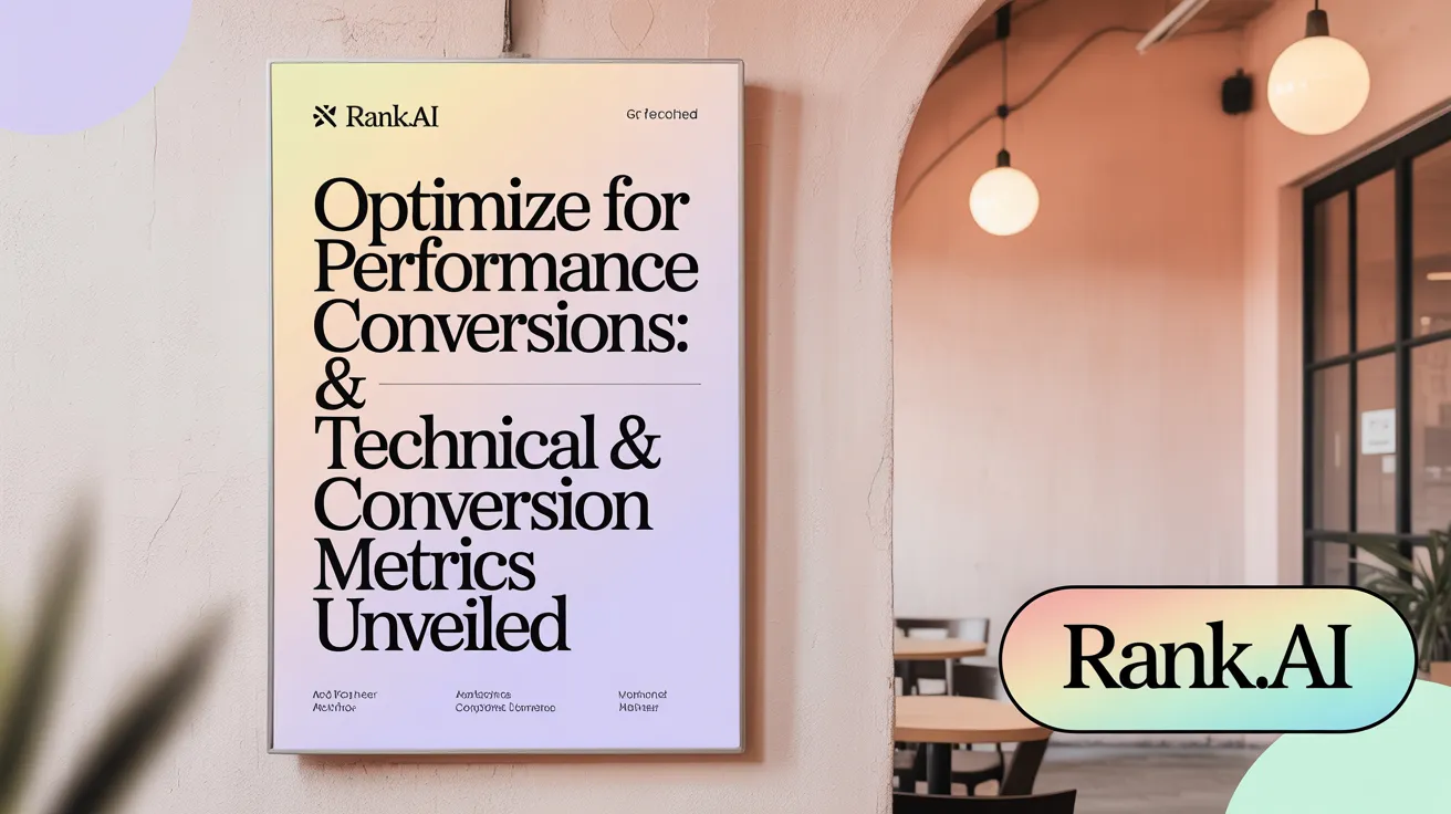Optimize for Performance &amp; Conversions: Technical &amp; Conversion Metrics Unveiled