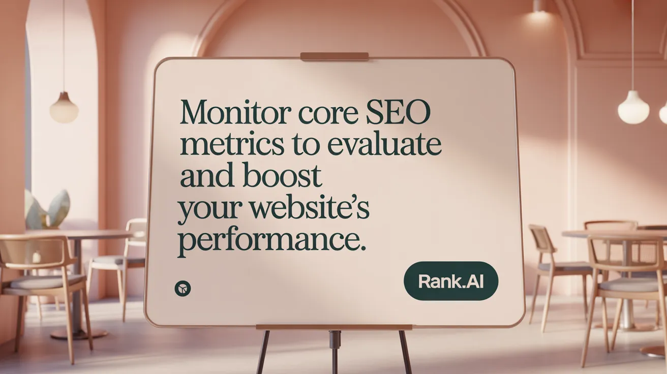 Monitor core SEO metrics to evaluate and boost your website’s performance.