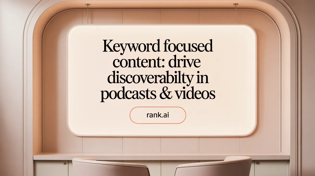 Keyword Focused Content: Drive Discoverability in Podcasts &amp; Videos