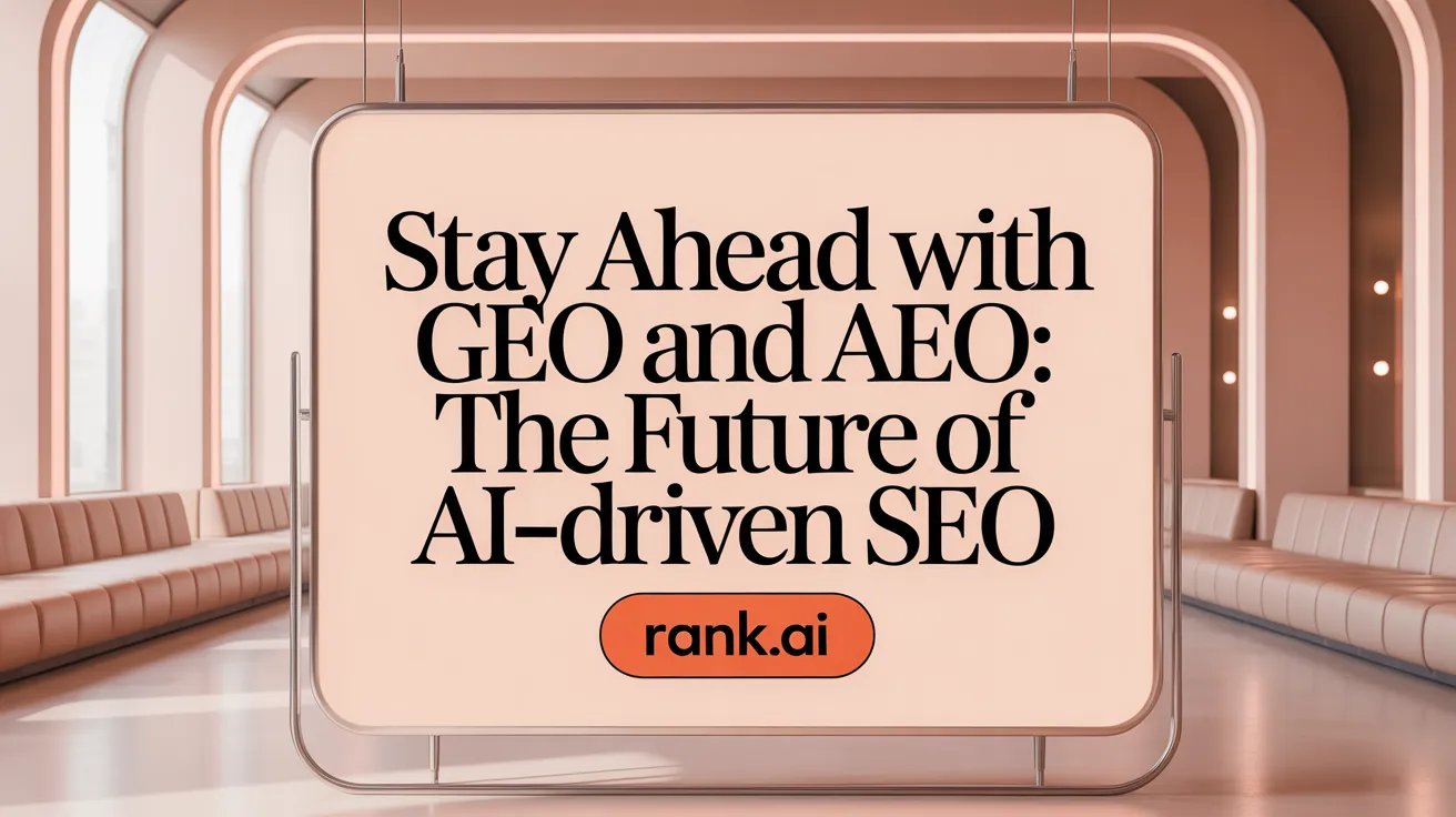 Stay Ahead with GEO and AEO: The Future of AI-Driven SEO