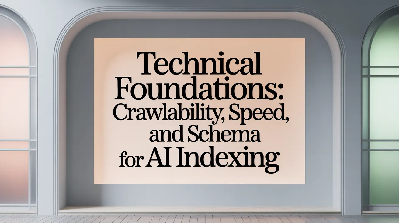 Technical Foundations: Crawlability, Speed, and Schema for AI Indexing