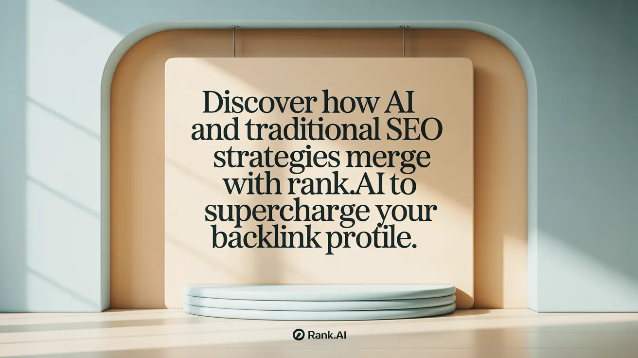Discover how AI and traditional SEO strategies merge with Rank.ai to supercharge your backlink profile.