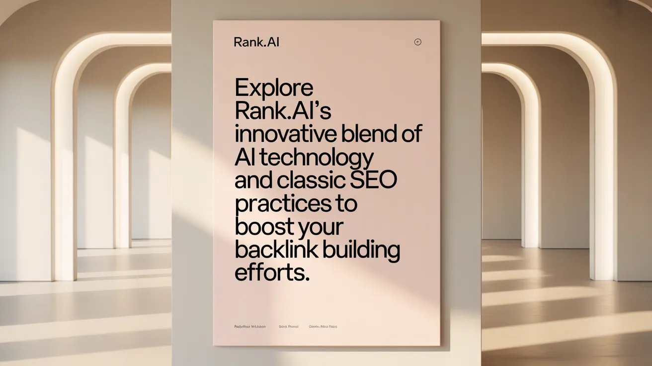 Explore Rank.ai’s innovative blend of AI technology and classic SEO practices to boost your backlink building efforts.