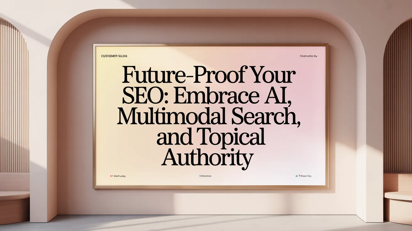 Future-Proof Your SEO: Embrace AI, Multimodal Search, and Topical Authority
