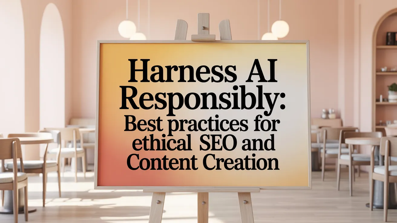 Harness AI Responsibly: Best Practices for Ethical SEO and Content Creation