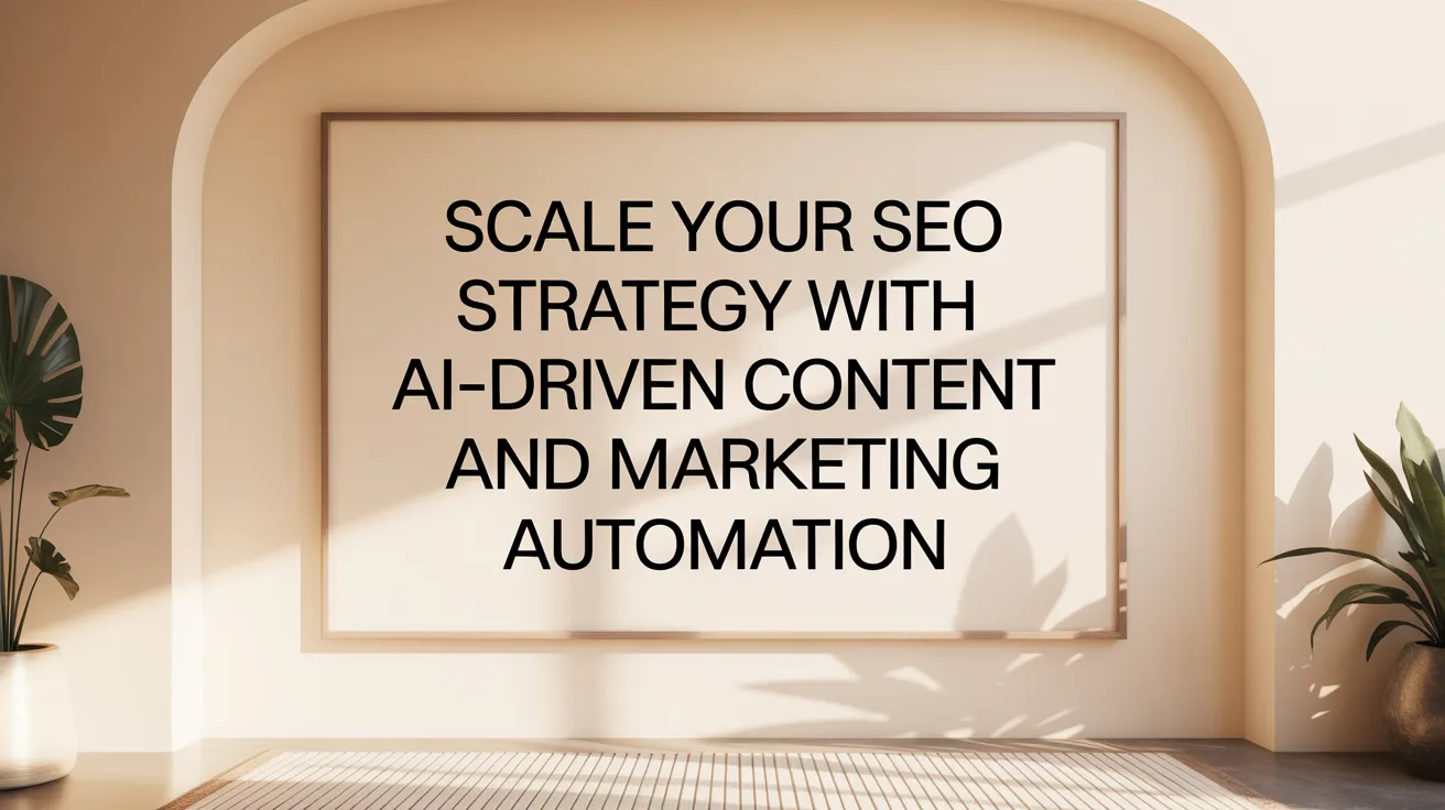 Scale Your SEO Strategy with AI-Driven Content and Marketing Automation