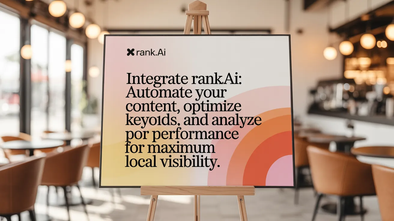 Integrate Rank.ai: Automate your content, optimize keywords, and analyze performance for maximum local visibility.