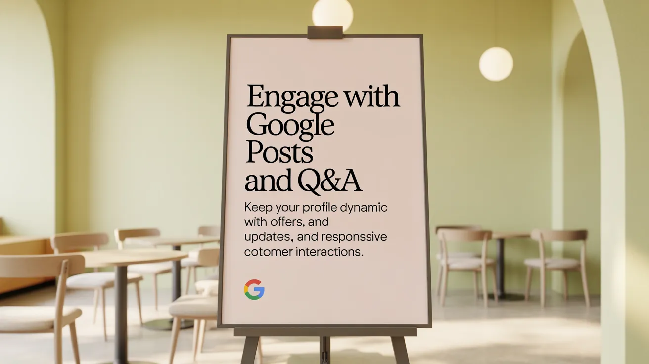 Engage with Google Posts and Q&amp;A: Keep your profile dynamic with offers, updates, and responsive customer interactions.