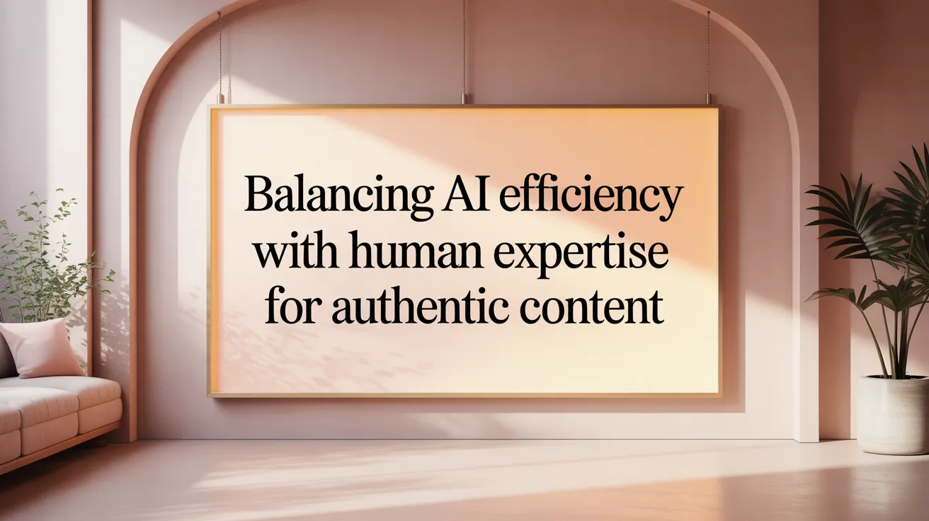 Balancing AI Efficiency with Human Expertise for Authentic Content