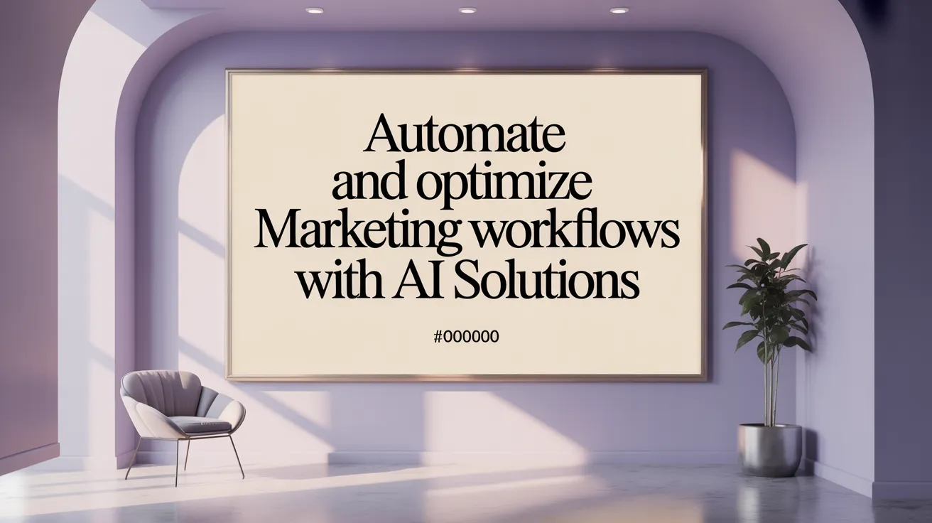 Automate and Optimize Marketing Workflows with AI Solutions