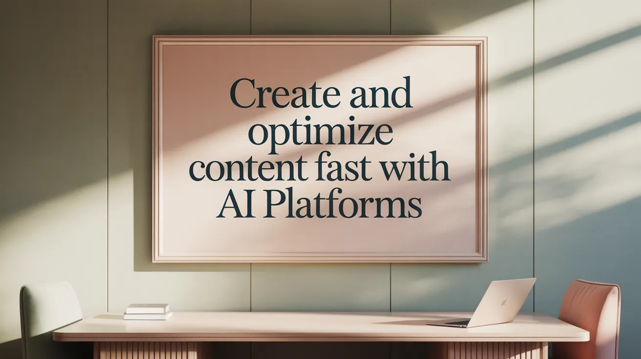Create and Optimize Content Fast with AI Platforms