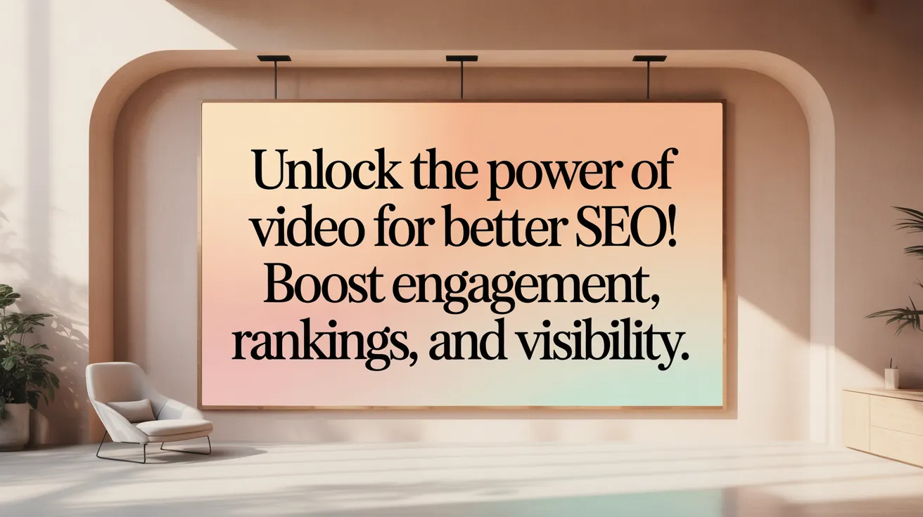 Unlock the Power of Video for Better SEO! Boost Engagement, Rankings, and Visibility.