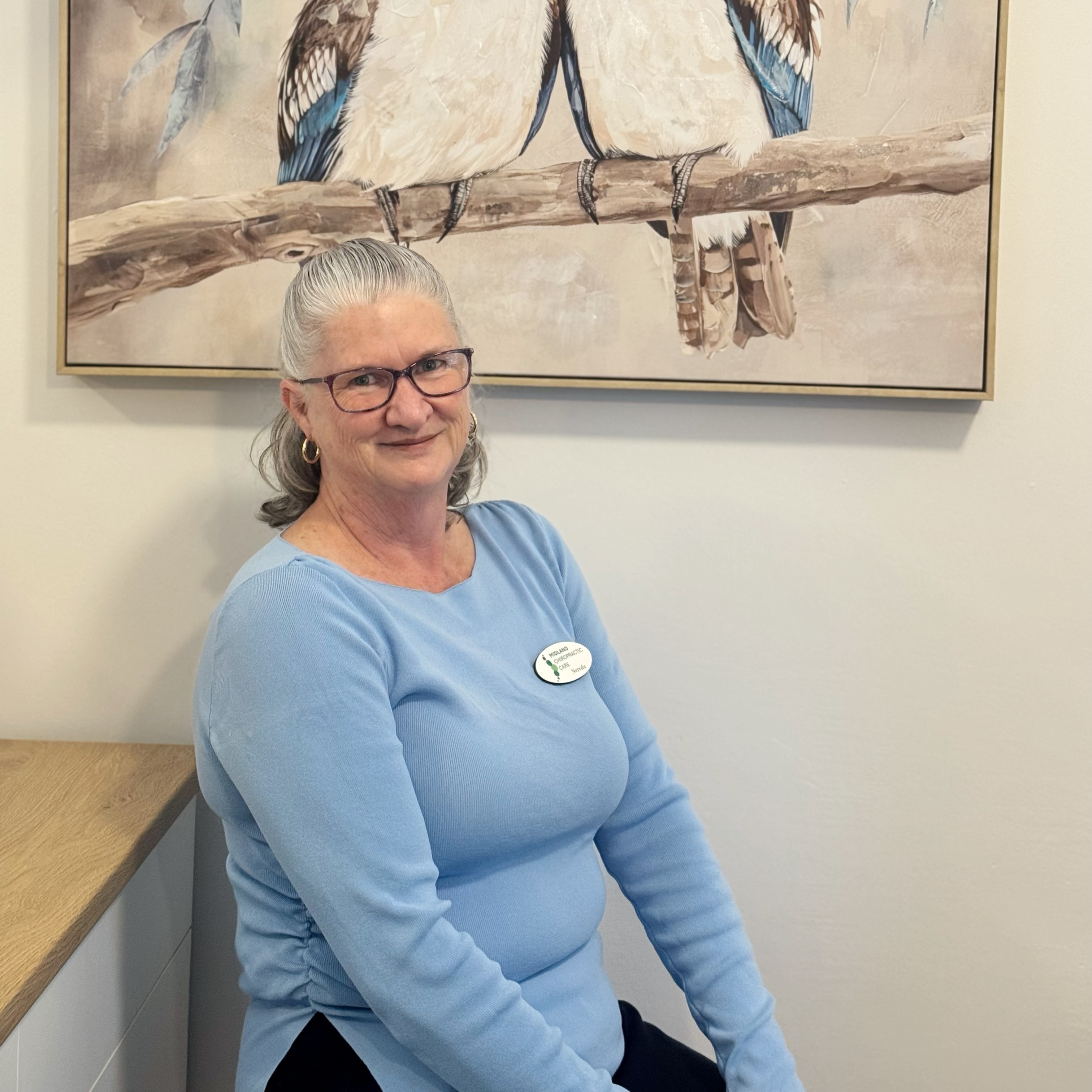 Nereda the receptionist posing for a photo