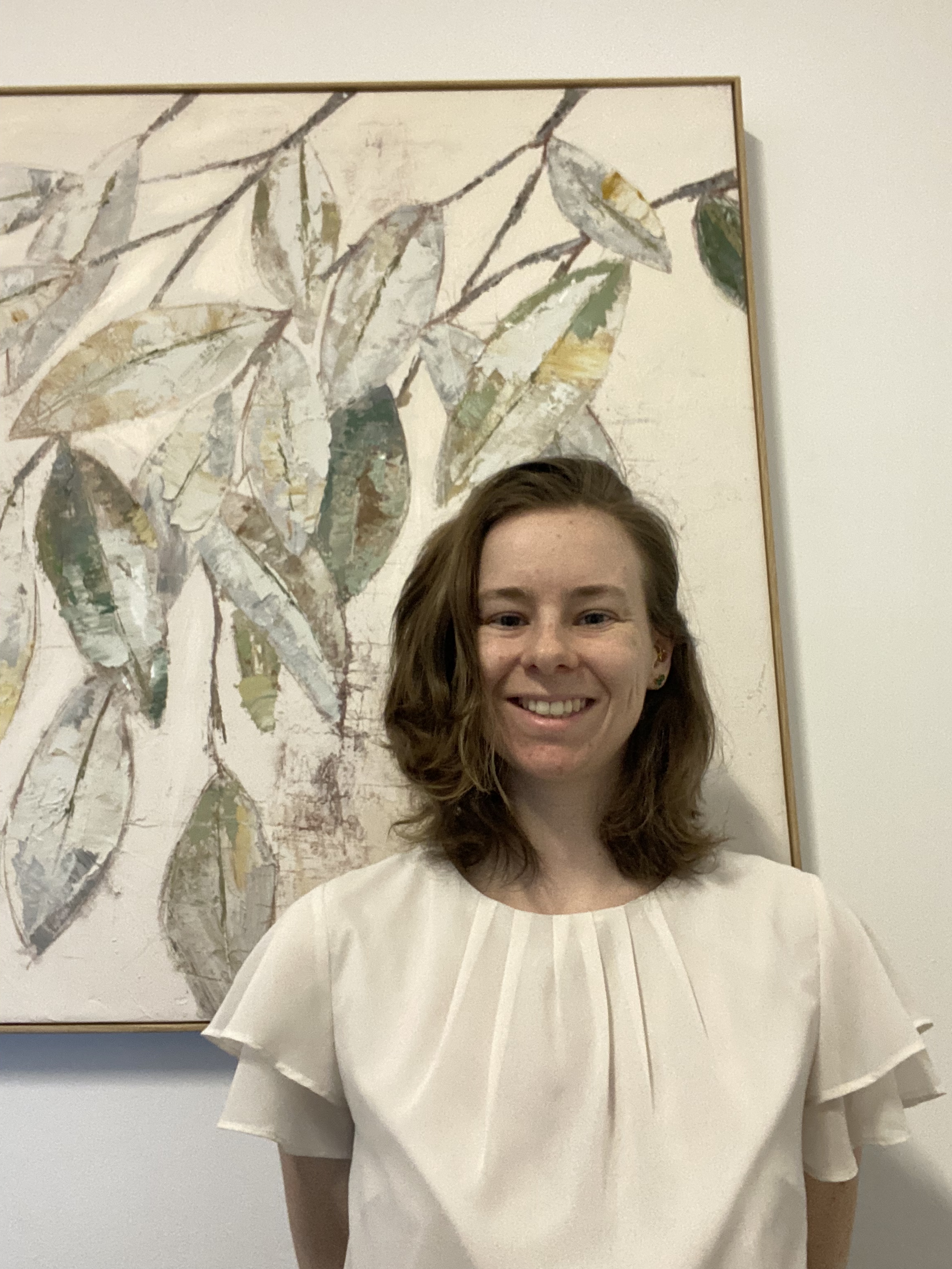 Aimee the receptionist posing for a photo