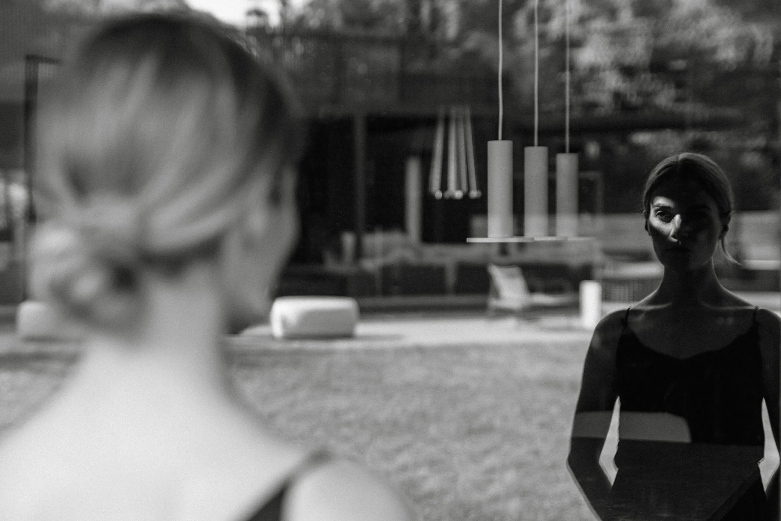 Two Girls Looking Each Other