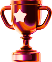 Trophy element with star emblem, representing achievement or award.