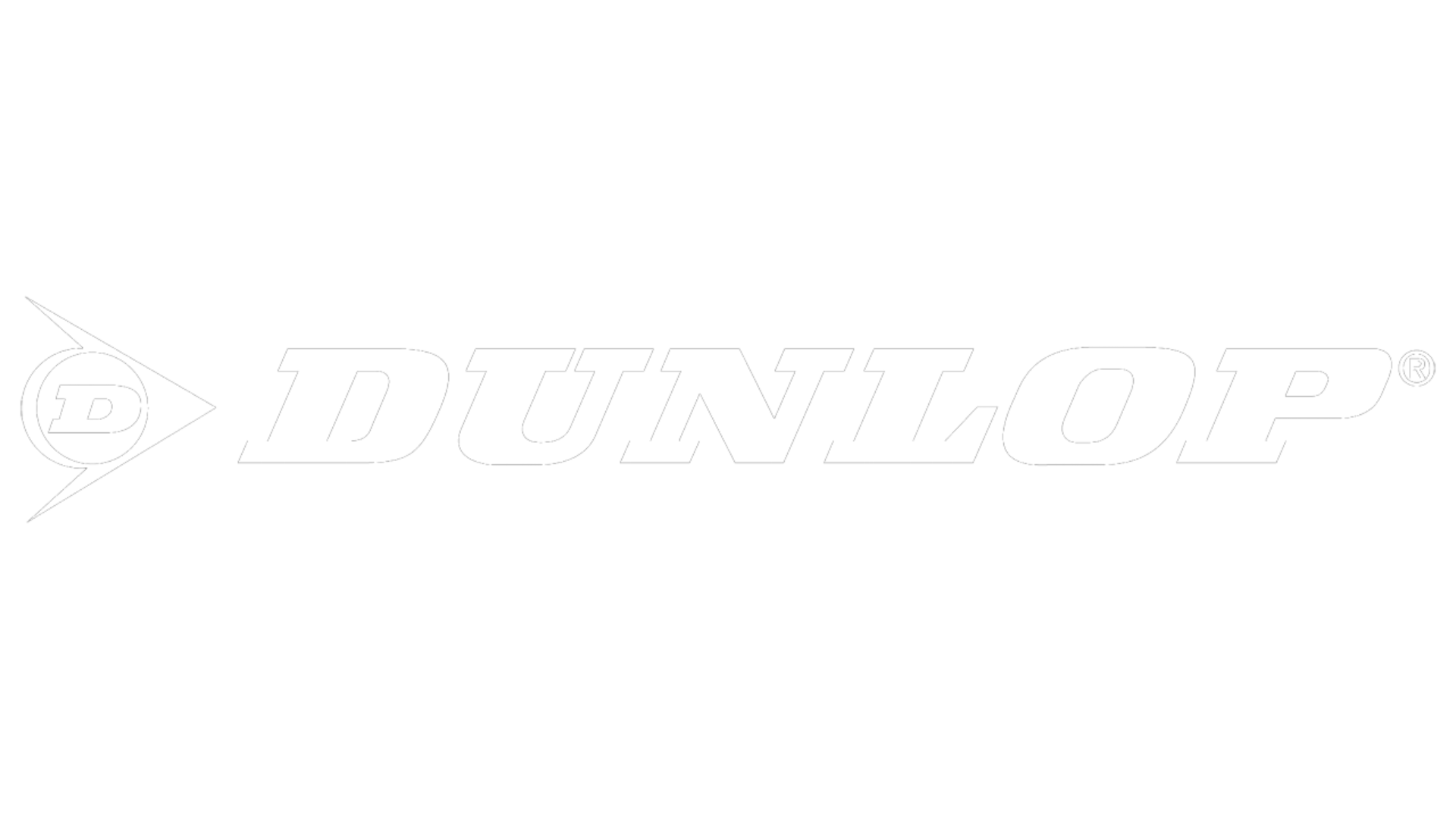 Dunlop logo with stylized 'D' inside a triangle followed by bold white text 'DUNLOP' on a black background.