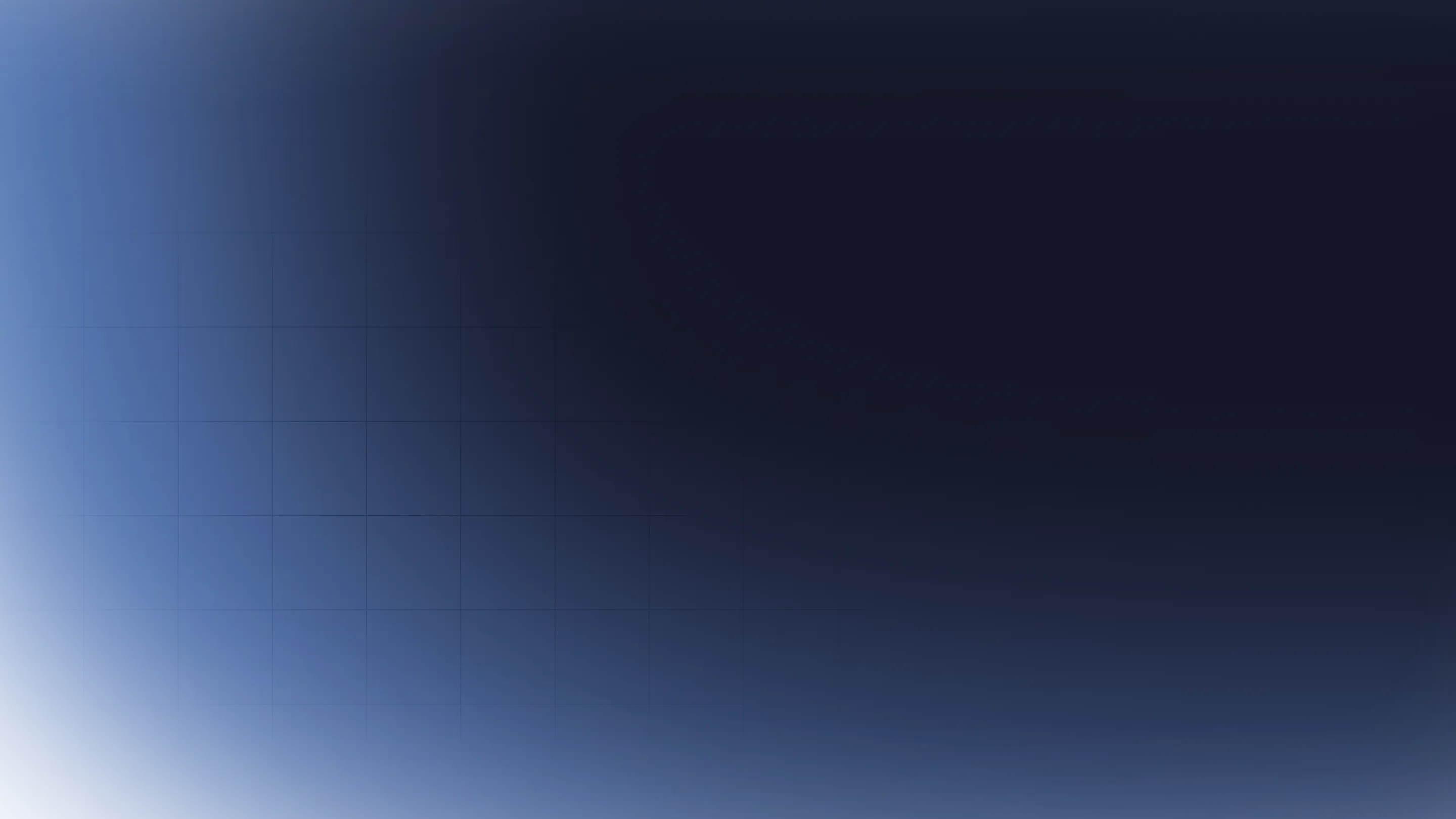 Gradient background transitioning from light blue to dark blue with subtle grid lines on the left side.