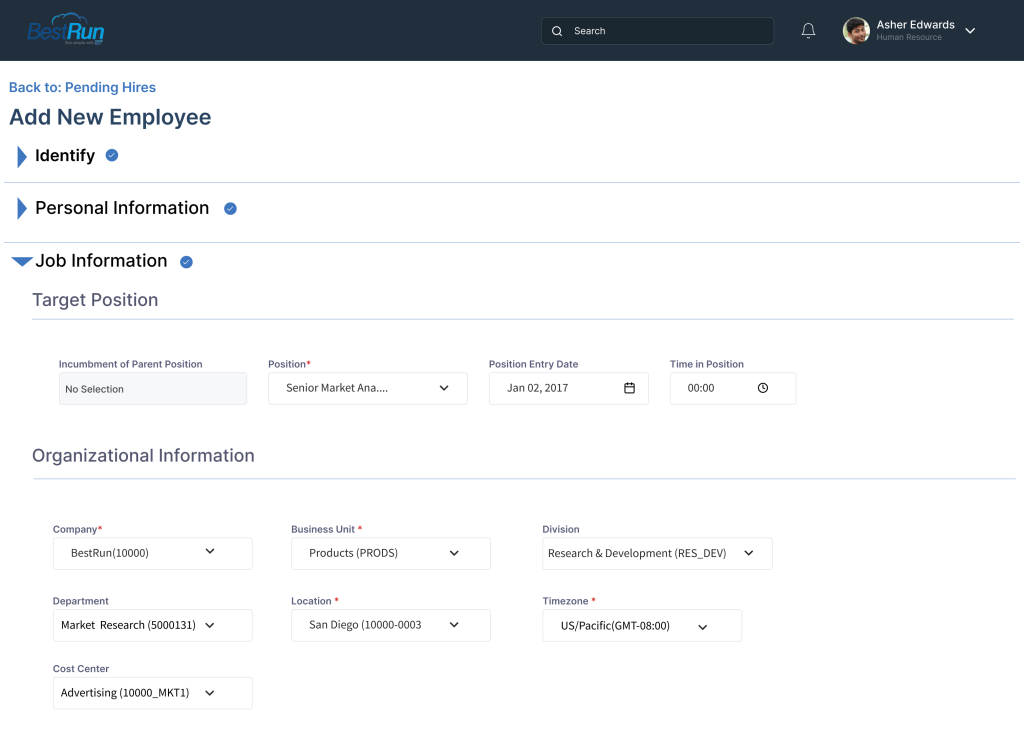 Cross boarding: ​SAP SuccessFactor