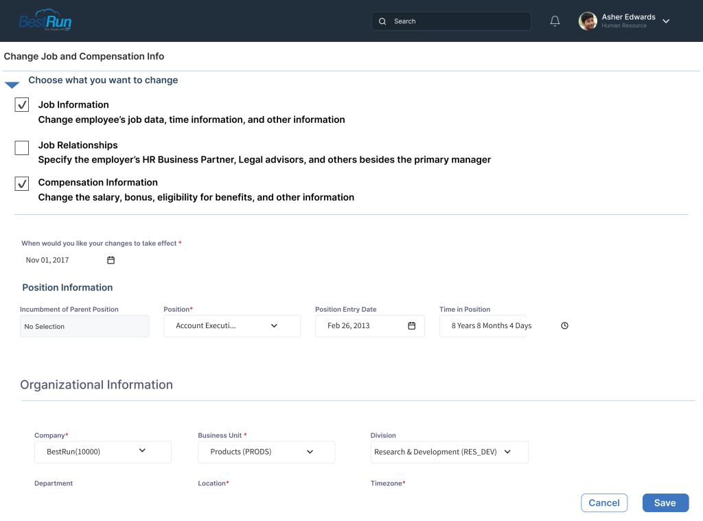 Cross boarding: SAP SuccessFactor