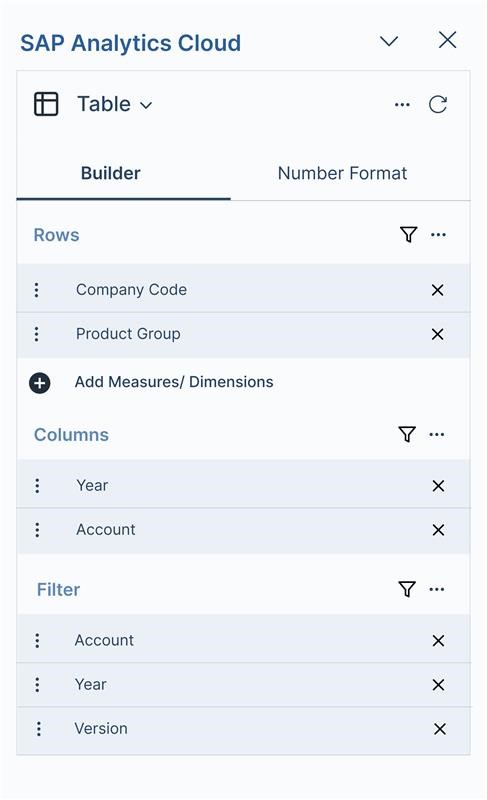 Navigation panel in SAP Analytics Cloud, add-in for Microsoft Excel