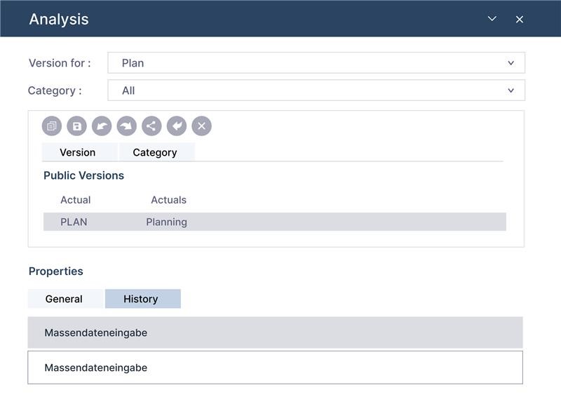 Version management in SAP Analysis for Office