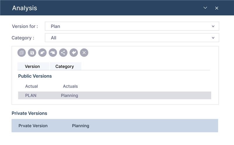 Version management in SAP Analysis for Office - Sharing versions