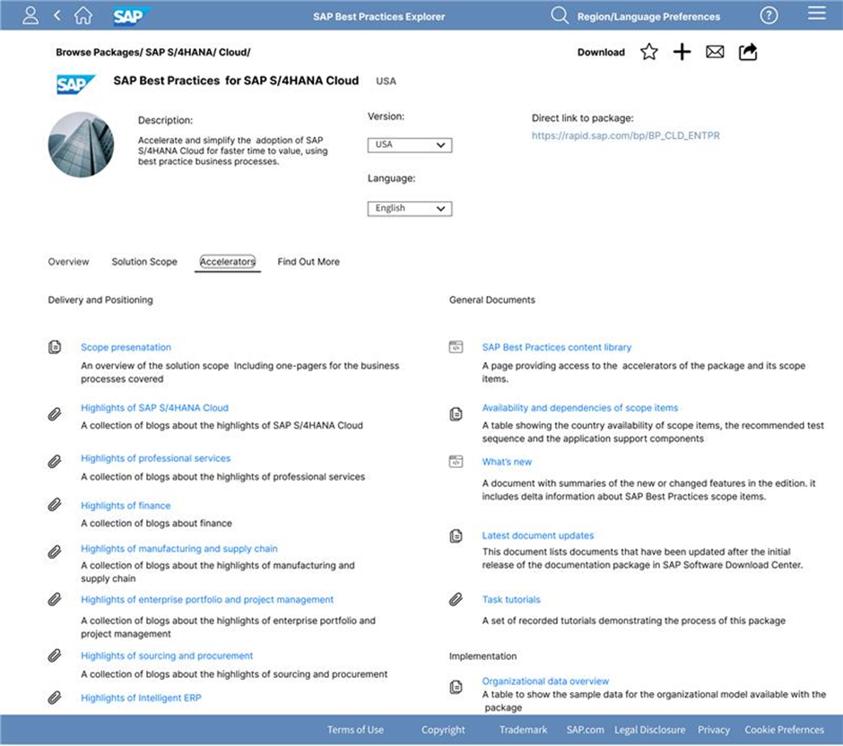 SAP Best Practices for SAP S/4HANA Cloud