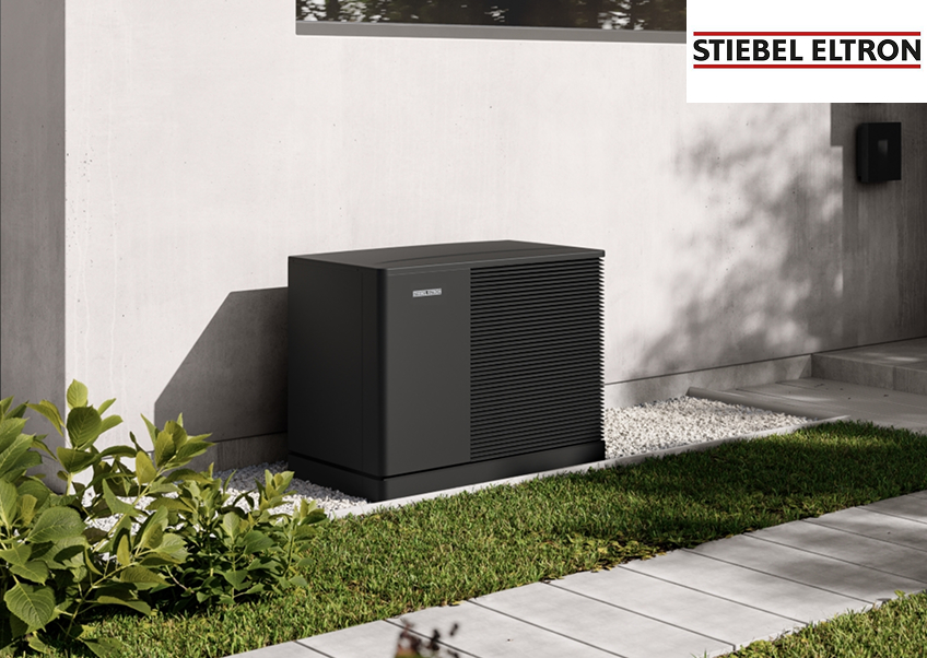 Wärmepumpe Stiebel Eltron vor Neubau Modell WPnext WPL A