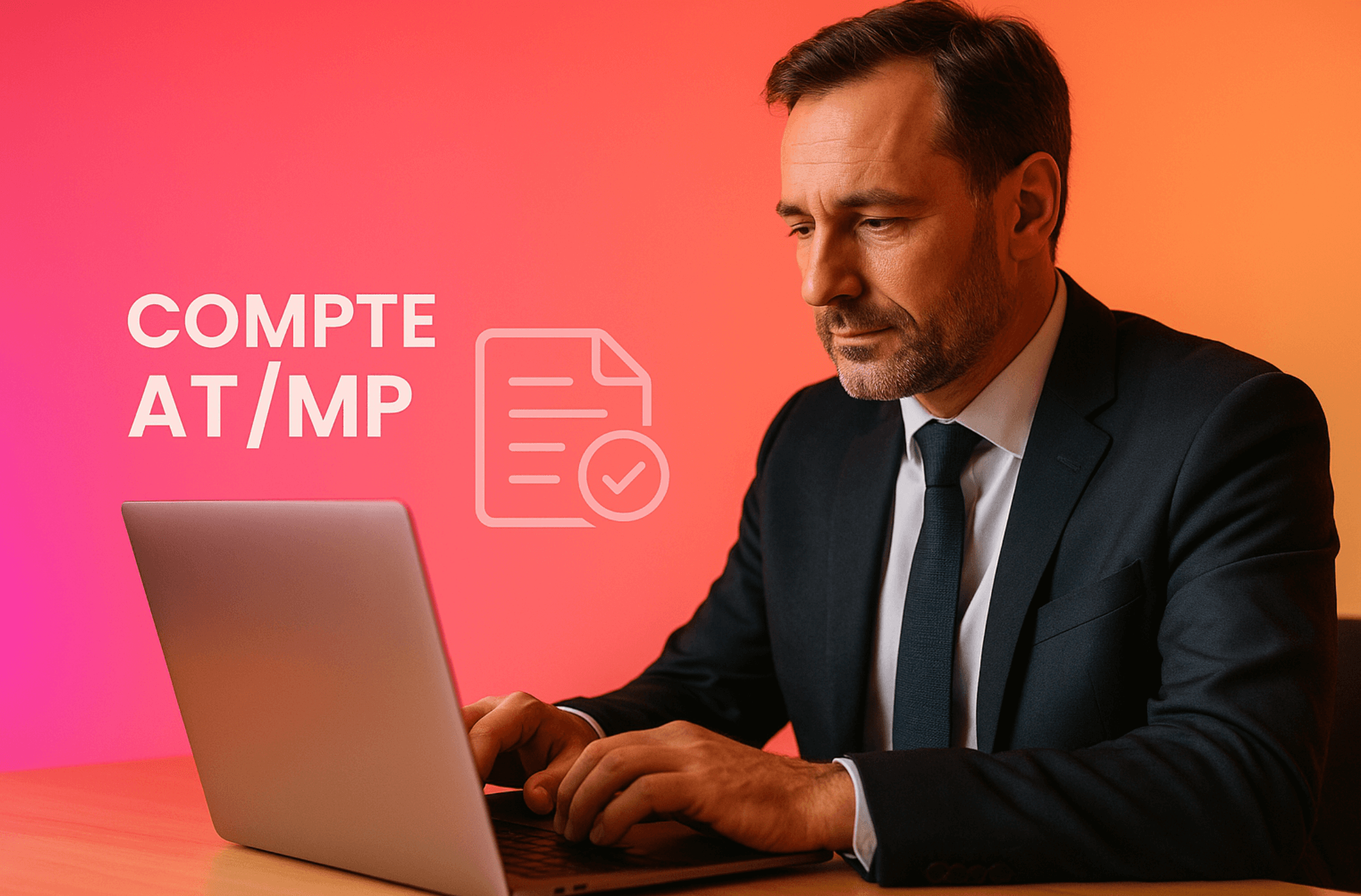 Chef d’entreprise français utilisant le compte AT/MP en ligne