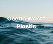 Bølger i havet med teksten Ocean Waste Plastic over billedet.