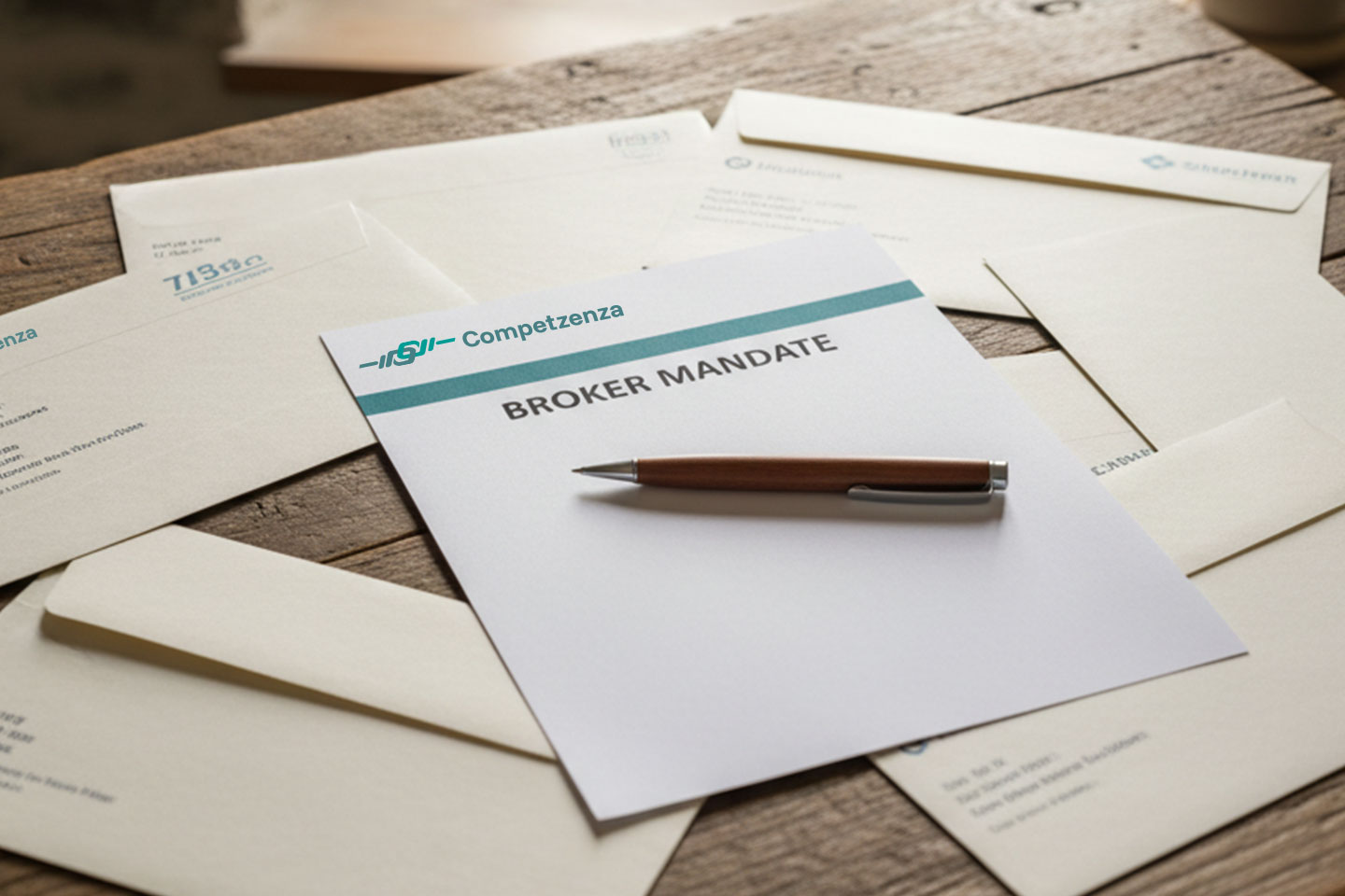 Foto eines Dokuments mit dem titel Broker Mandat