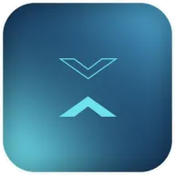 Blue gradient background with a stylized white ‘X’ logo in the center, featuring a smaller ‘X’ above it.