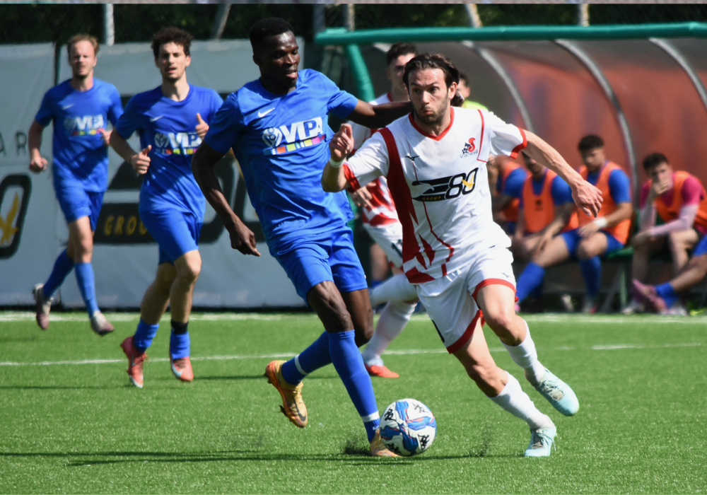 Andrea Falanelli, autore del gol che ha pareggiato la rete di Ametta, dando il via alla vittoria della Vianese sul Rolo.