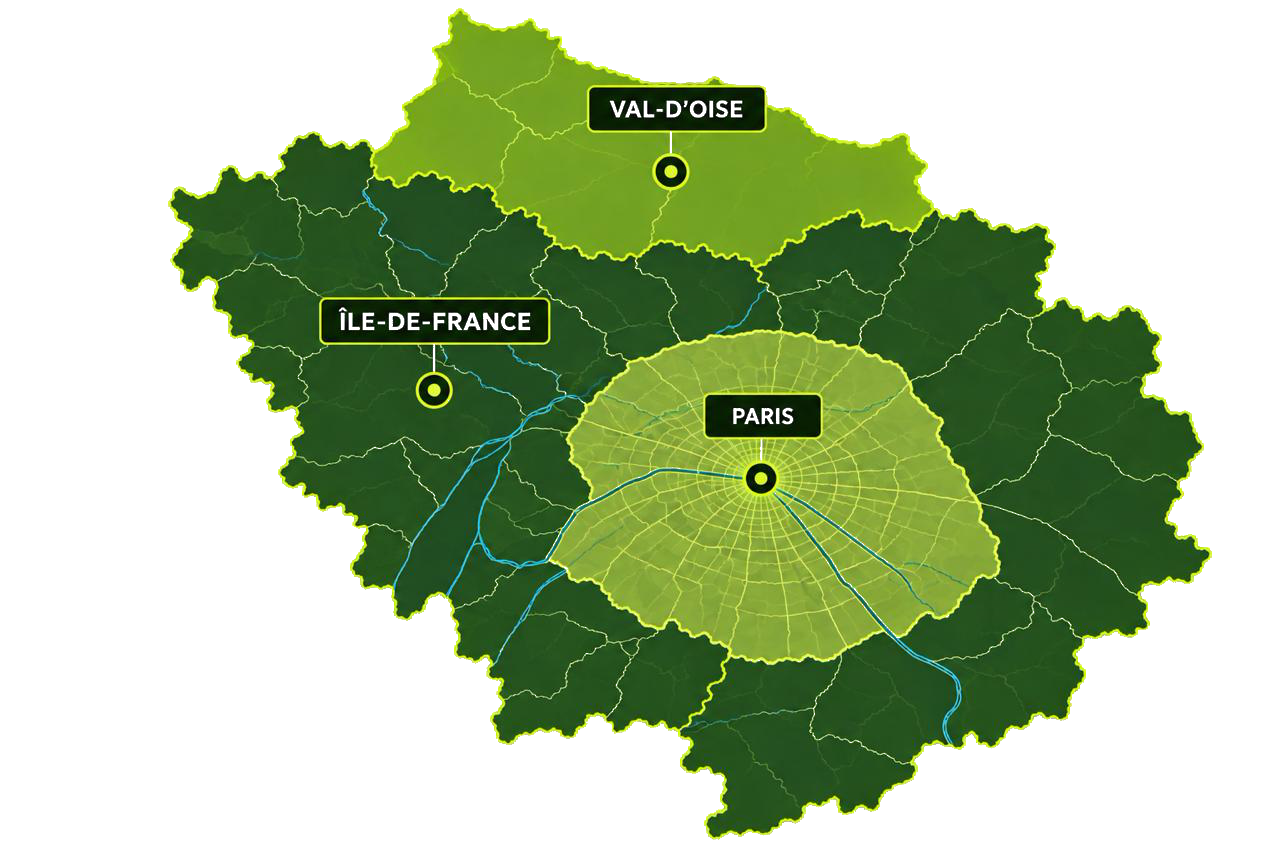 Carte de la zone d’intervention de VivCorde