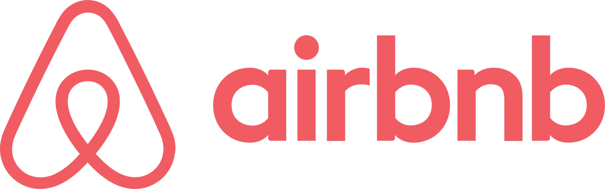 Airbnb-Logo in roter Farbe.