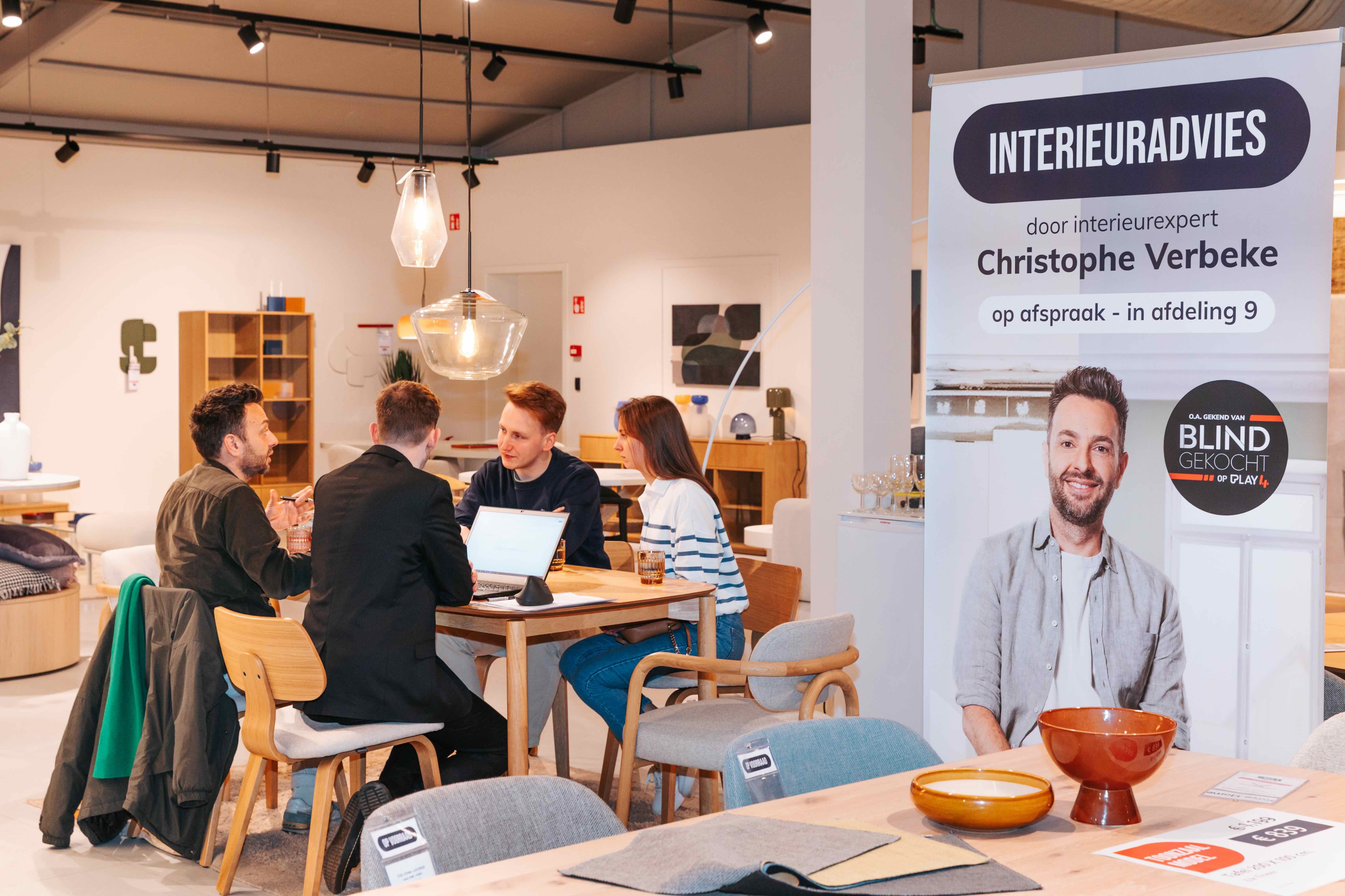 Christophe Verbeke bij DEBA en GERO opendeurdagen, interieur speeddate - PIET Moodshop
