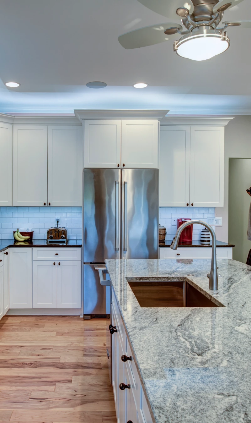 beautiful luxury kitchen with quartz and granite
