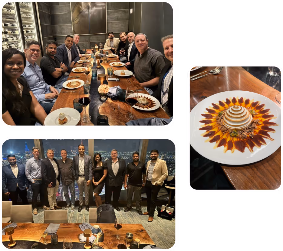 Pibit.AI team at the dinner