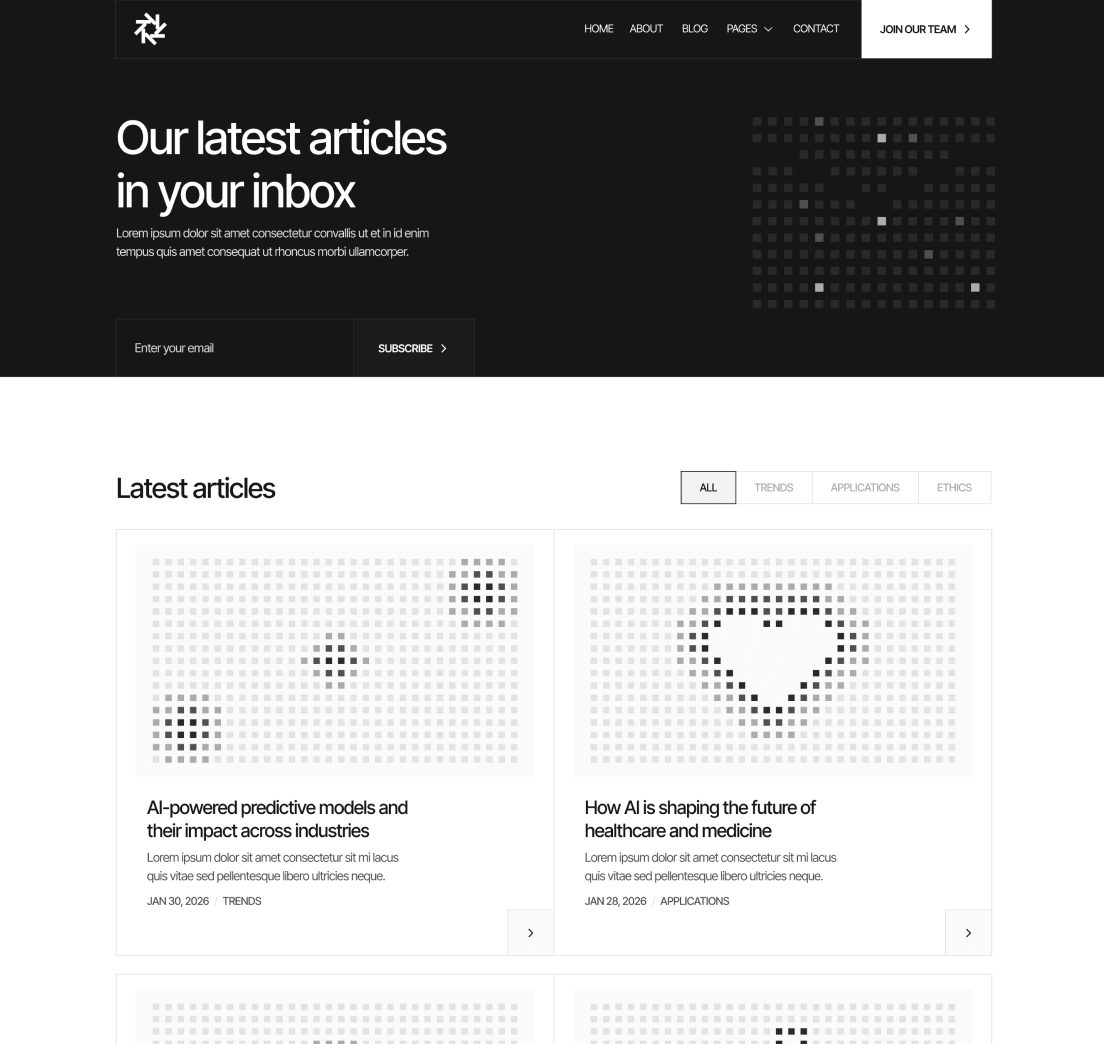 Blog V3 Page - Quantum | Webflow Template